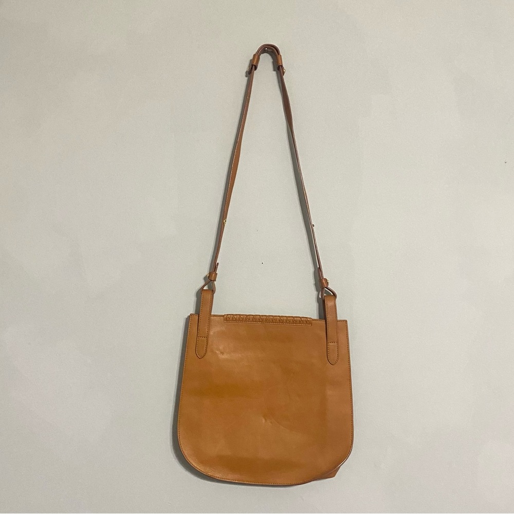 NEW Anthropologie Jasper & Jeera Peyson SaddleBag Leather Brown Crossbody - Picture 10 of 16